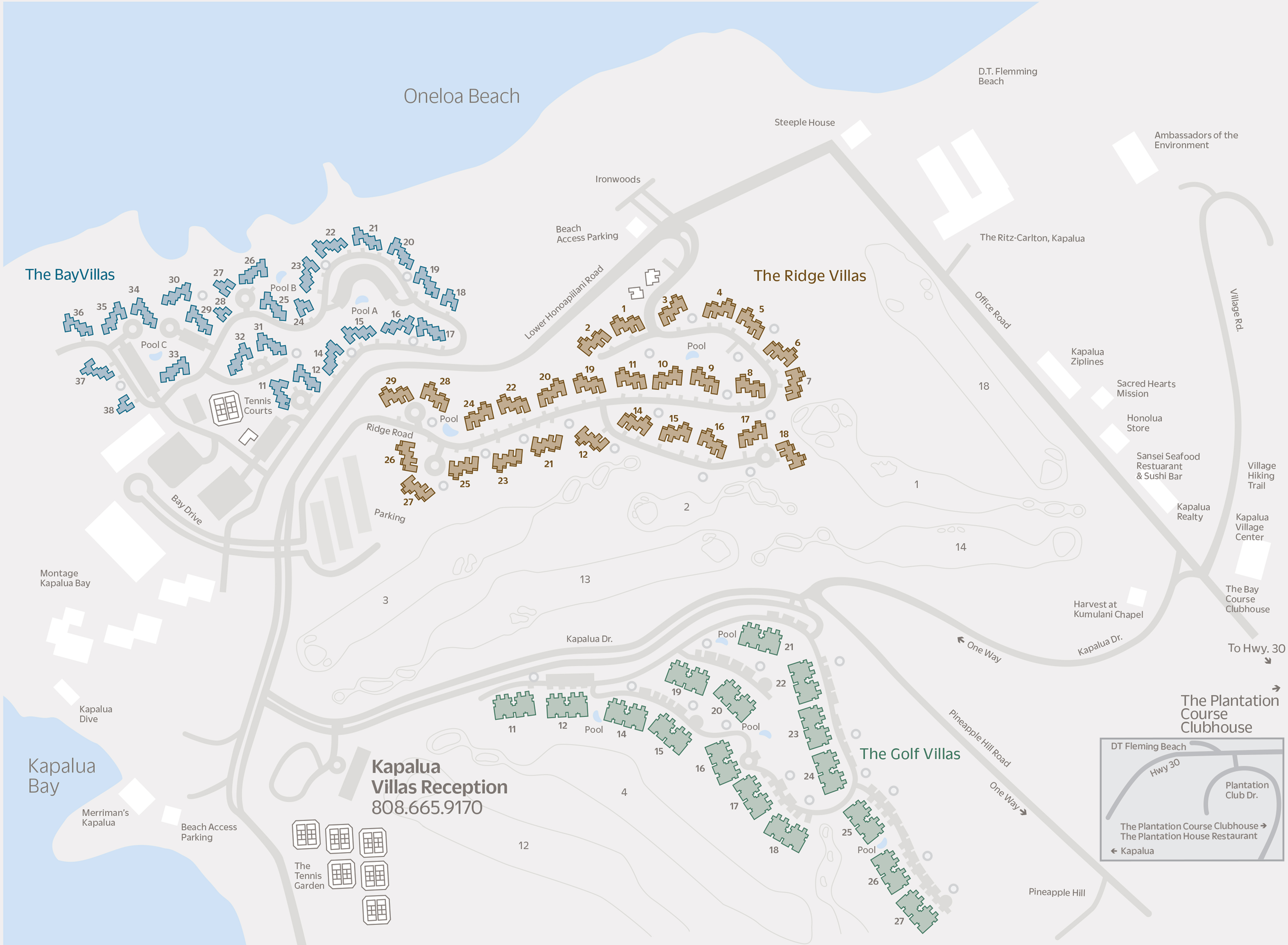 The Kapalua Villas Map
